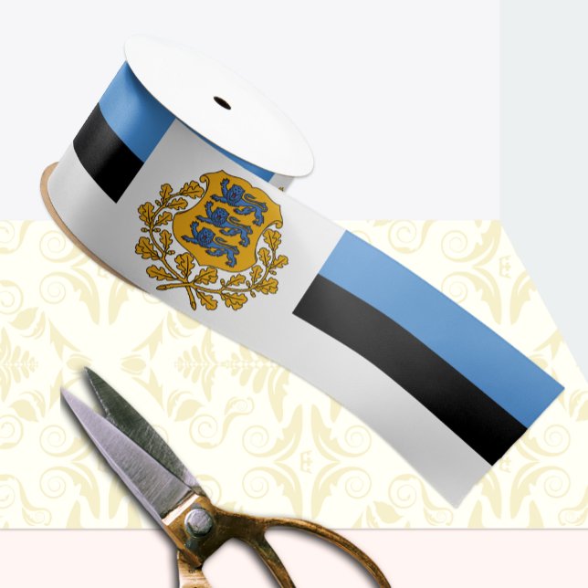 Estonia Ribbon, Emblem, patriotic, Estonian Flag Satin Ribbon (Creator Uploaded)