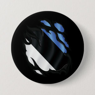Estonia Ripped Flag 7.5 Cm Round Badge