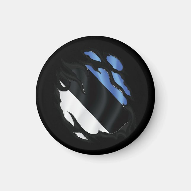Estonia Ripped Flag Magnet (Front)