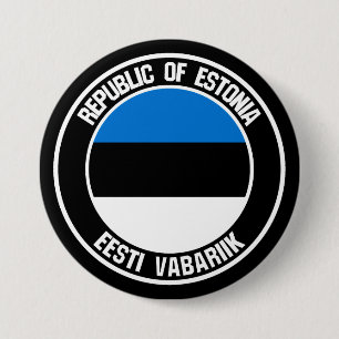 Estonia Round Emblem 7.5 Cm Round Badge