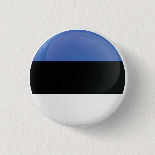 Estonia  Round Icon Flag 3 Cm Round Badge (Front)
