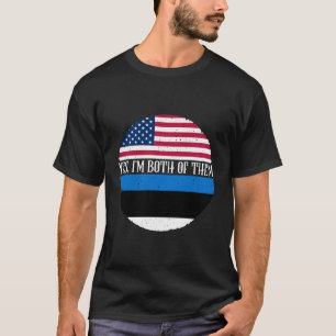 Estonia Shirt American And Estonian Flags Both Of 
