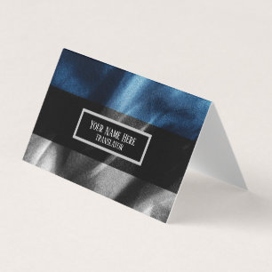 Estonia silk flag business card