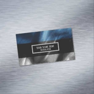 Estonia silk flag 	Magnetic business card