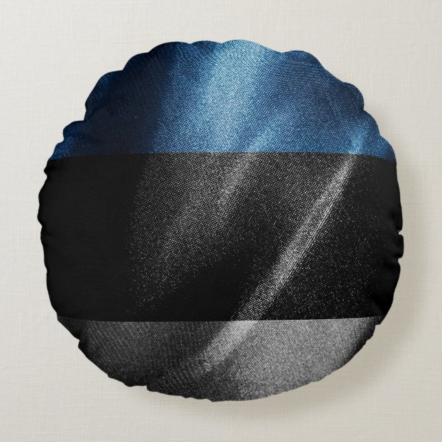 Estonia silk flag round cushion (Front)