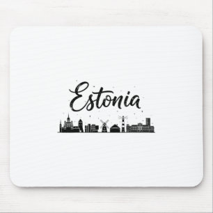 Estonia Skyline Travel Vacation Outfits Mouse Mat