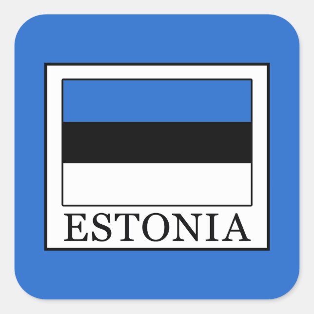 Estonia Square Sticker (Front)