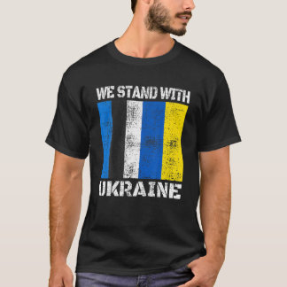 Estonia Support Ukrainian We Stand With Ukraine Ee T-Shirt
