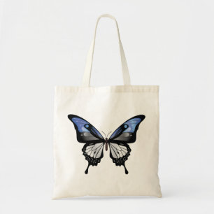 Estonia Swallowtail Butterfly Flag Sticker Tote Bag