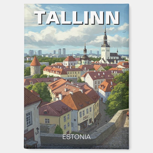 Estonia Tallinn Travel Magnet (Front)