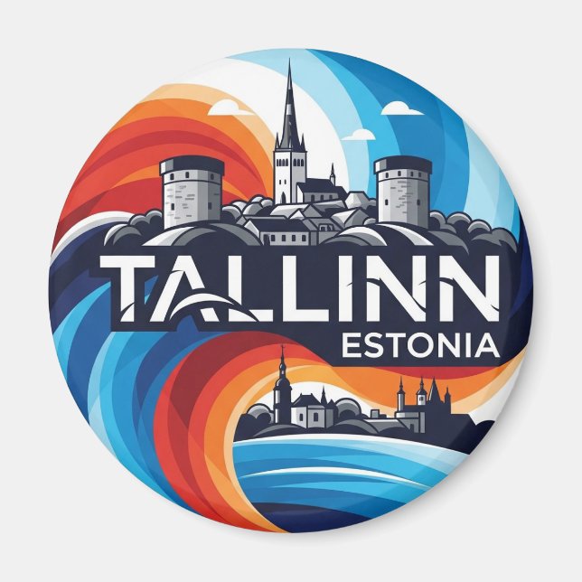 Estonia Tallinn Travel Magnet (Front)
