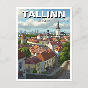 Estonia Tallinn Travel Postcard