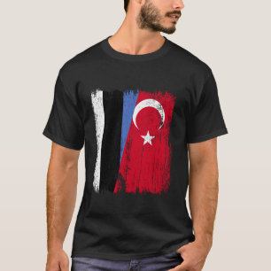 Estonia Turkey Half Flag Turkiye Estonian Turkish T-Shirt