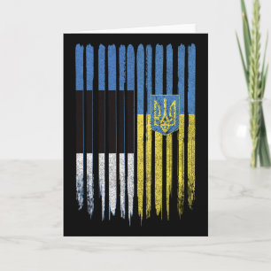Estonia Ukraine Estonian Ukrainian Flag Card