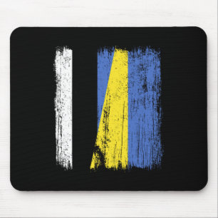 Estonia Ukraine Half Flag Estonian Ukrainian Herit Mouse Mat