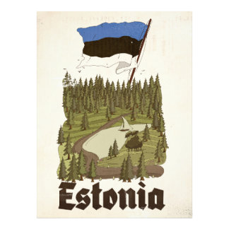 Estonia Vintage Travel Poster
