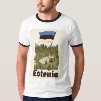Estonia Vintage Travel Poster T-Shirt