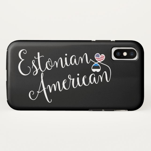 Estonian American Entwined Hearts Cell Phone Case (Back (Horizontal))