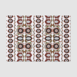 Estonian antique folk art pattern with flowers tissue paper