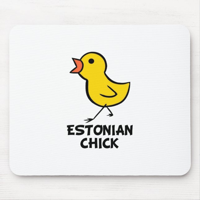 Estonian Chick Mouse Mat (Front)