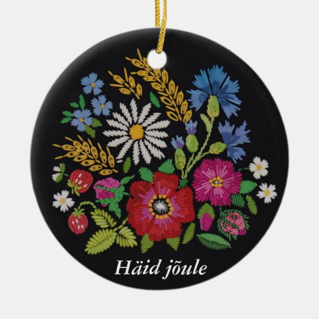 Estonian Christmas Ornament - Muhu Inspired (Front)