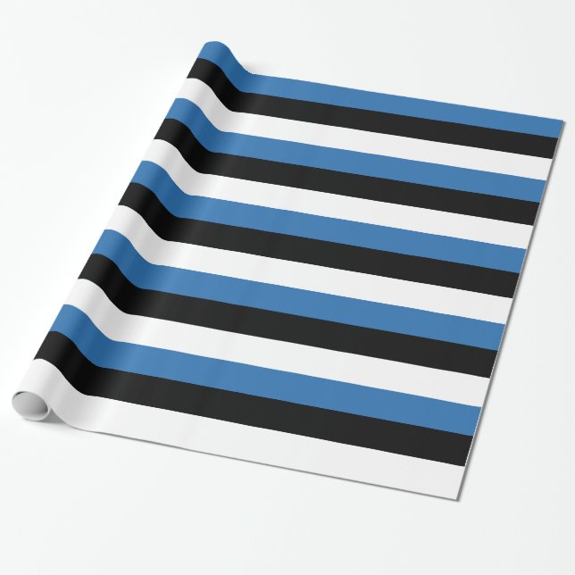 Estonian Falg Wrapping Paper (Unrolled)