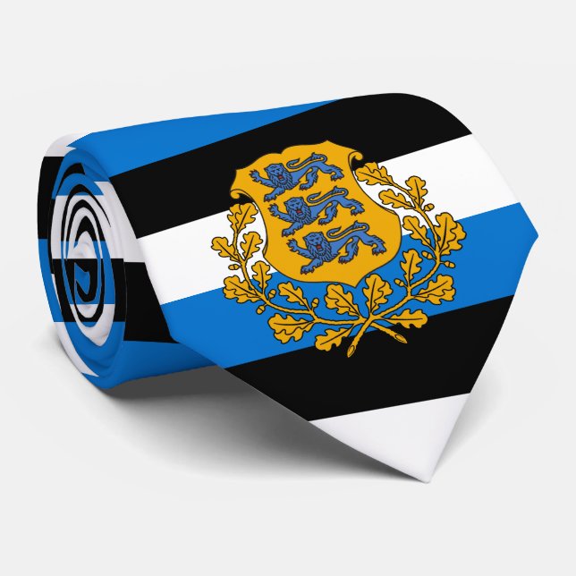 Estonian Flag & Coat of Arms, Flag of Estonia Tie (Rolled)