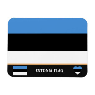 Estonian Flag & Estonia travel, holiday /Sports Magnet