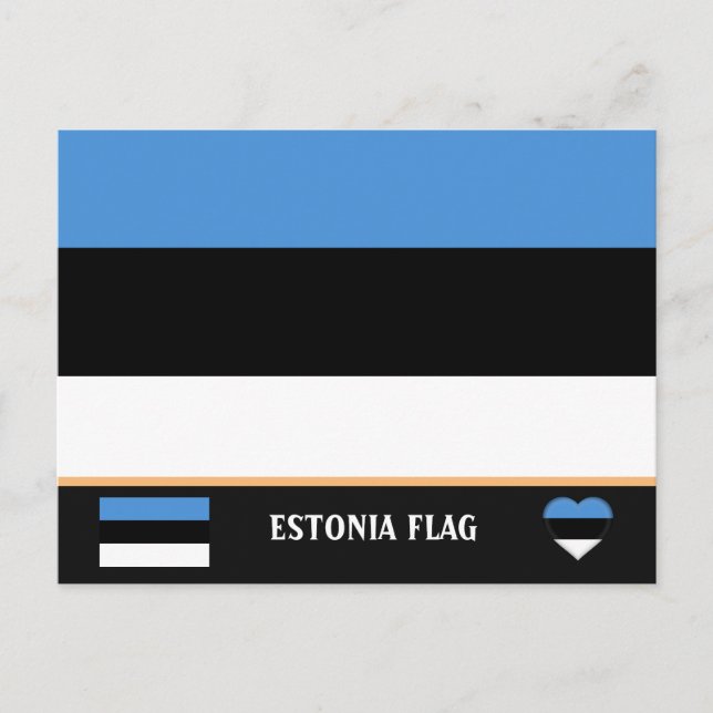 Estonian Flag & Estonia - travel, holiday /sports Postcard (Front)