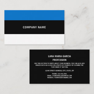 Estonian Flag, Flag of Estonia Business Card