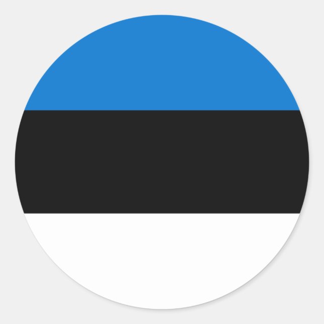 Estonian Flag, Flag of Estonia Classic Round Sticker (Front)