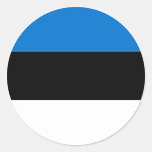 Estonian Flag, Flag of Estonia Classic Round Sticker
