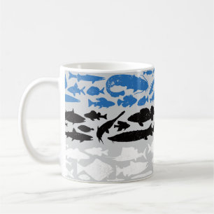 Estonian Flag Made of Fish – Fishing Design Coffee Mug