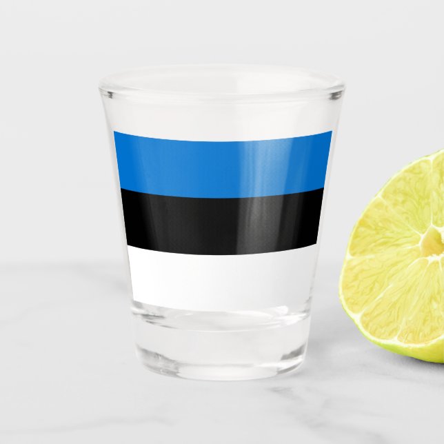 Estonian Flag Shot Glass (Front)