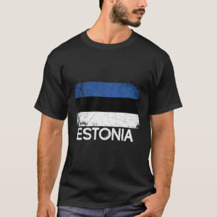 Estonian Flag Vintage Made In Estonia Gift T-Shirt