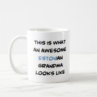 estonian grandma, awesome coffee mug