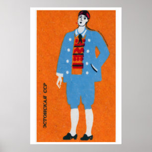 Estonian Man - Matchbox Print - Aesthetic Wall Art