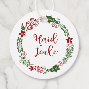 Estonian Merry Christmas, Häid jõule, Custom Favour Tags