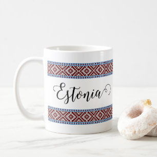 Estonian Pick-Up 2 Woven Belts Pattern Coffee Mug