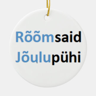 estonian roomsaid joulupuhi ceramic tree decoration