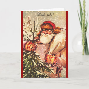Estonian Santa Claus Christmas Card