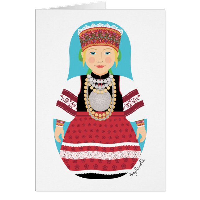 Estonian, Seto Matryoshka Card (Front)