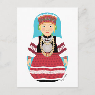 Estonian, Seto Matryoshka Postcard