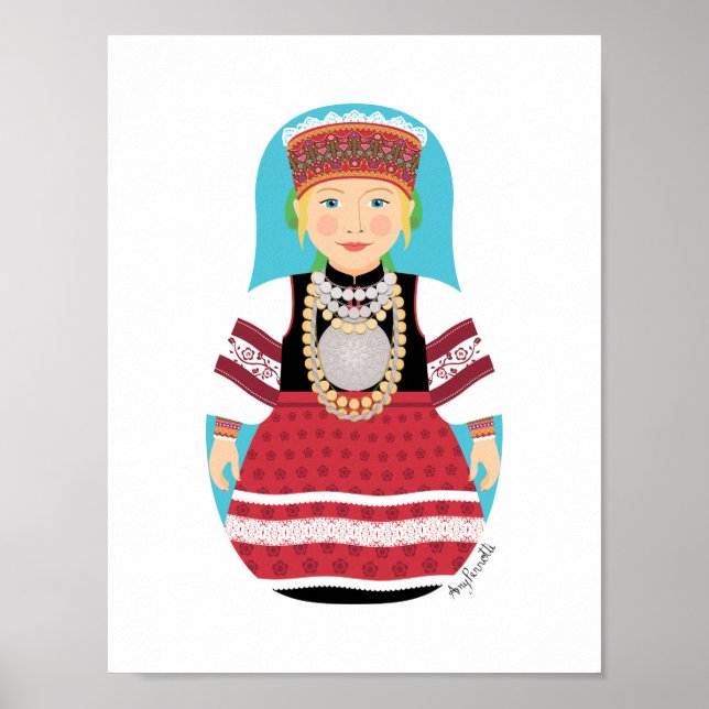 Estonian, Seto Matryoshka Poster (Front)