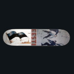 Estonian Winter Games Skateboard<br><div class="desc">This skateboard is a composite of two famous images by Axel Roosman. A winter games poster and Estonia's first national postcard of the flag.</div>