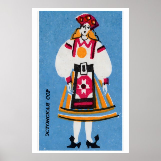 Estonian Woman - Matchbox Print - Aesthetic Wall (Front)
