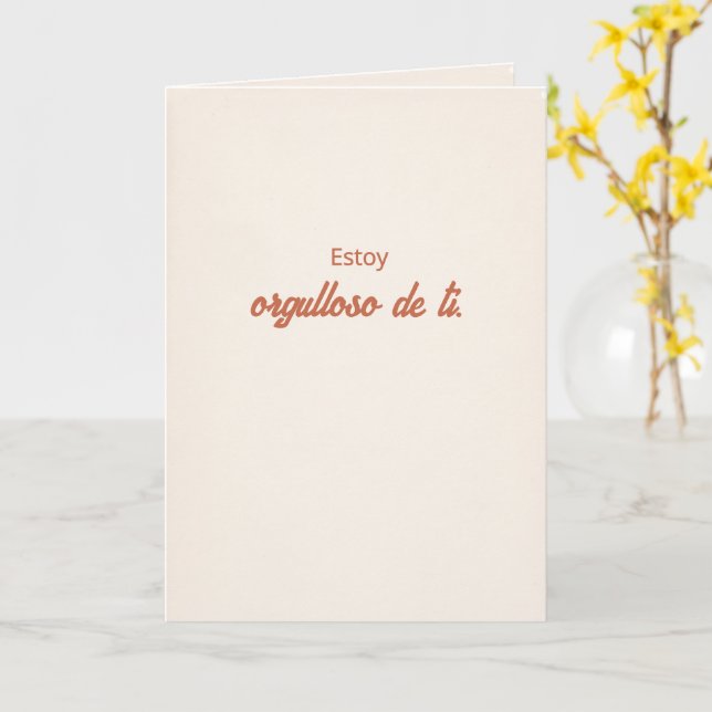 Estoy Orgulloso de Ti | Papi Hija Card (Yellow Flower)