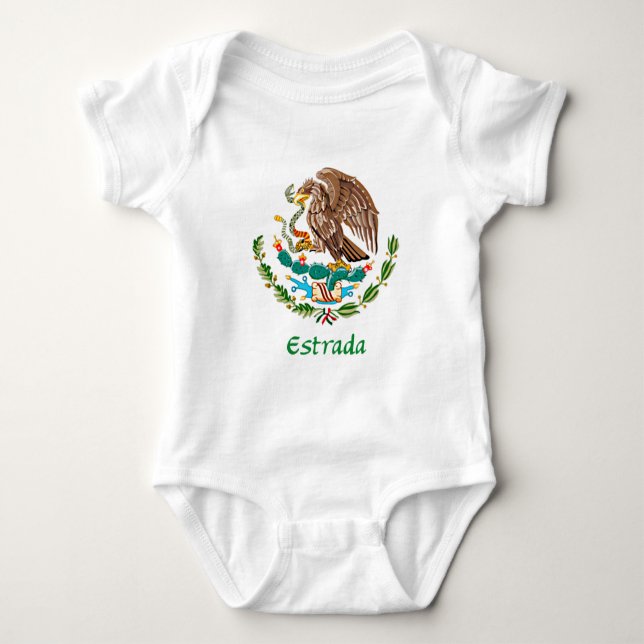 Estrada Mexican Eagle Baby Bodysuit (Front)