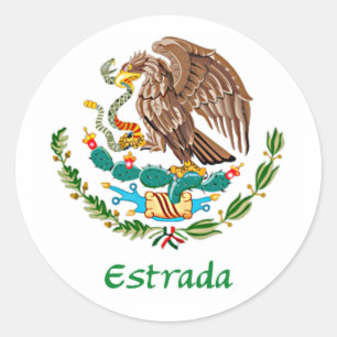 Estrada Mexican Eagle Classic Round Sticker