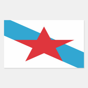Estreleira - Bandera Independentista Gallega Rectangular Sticker
